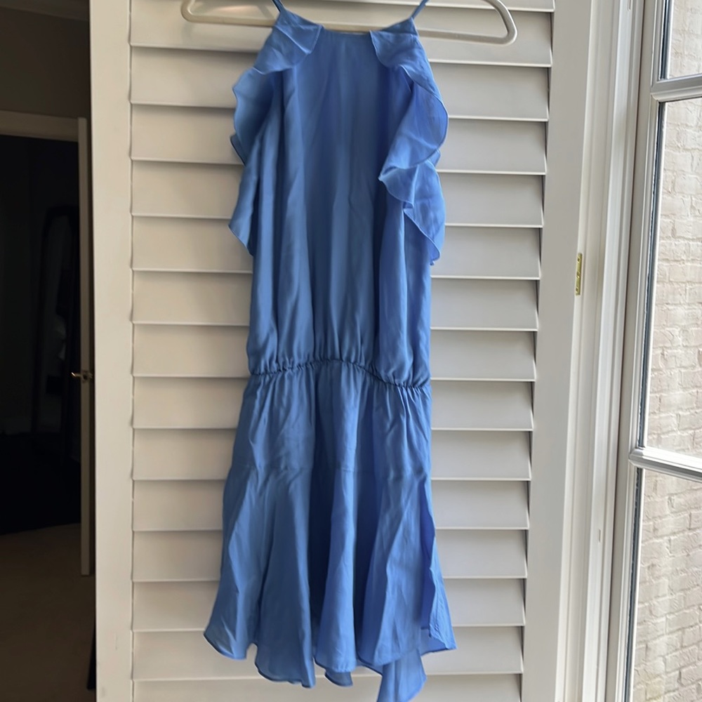 Dress Mini Blue Flutter Sleeveless